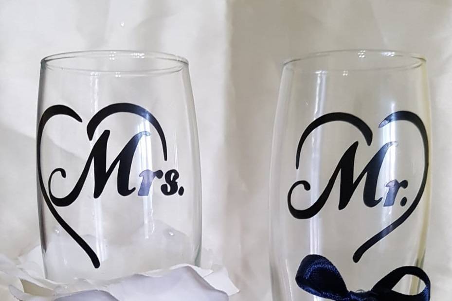 Bicchieri personalizzati sposi
