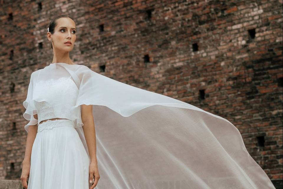 Abito sposa 2 pezzi milano