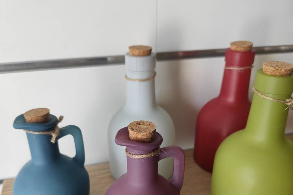 Bottiglie di vetro satinate