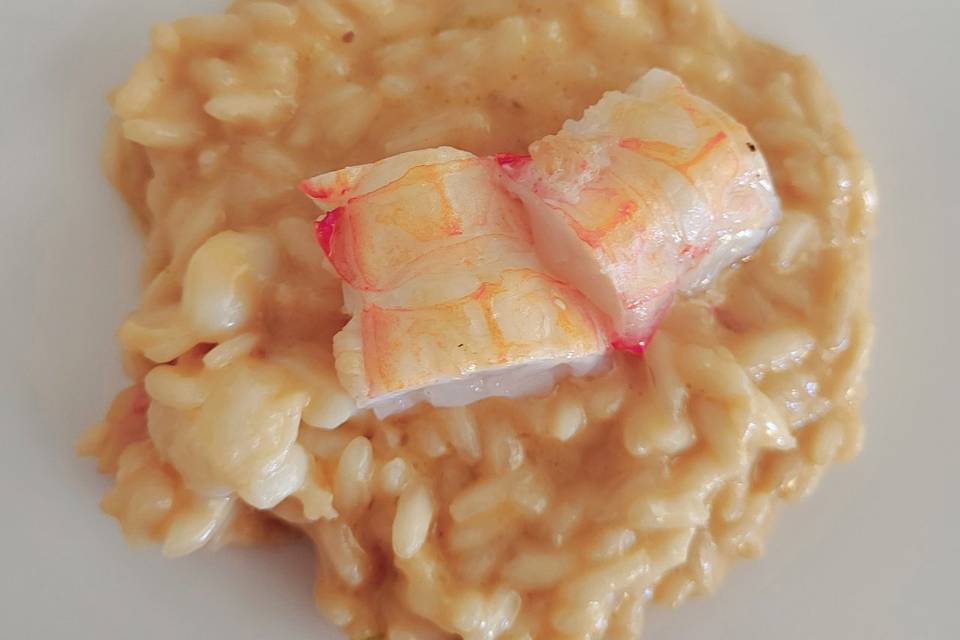 Risotto bisque scampi