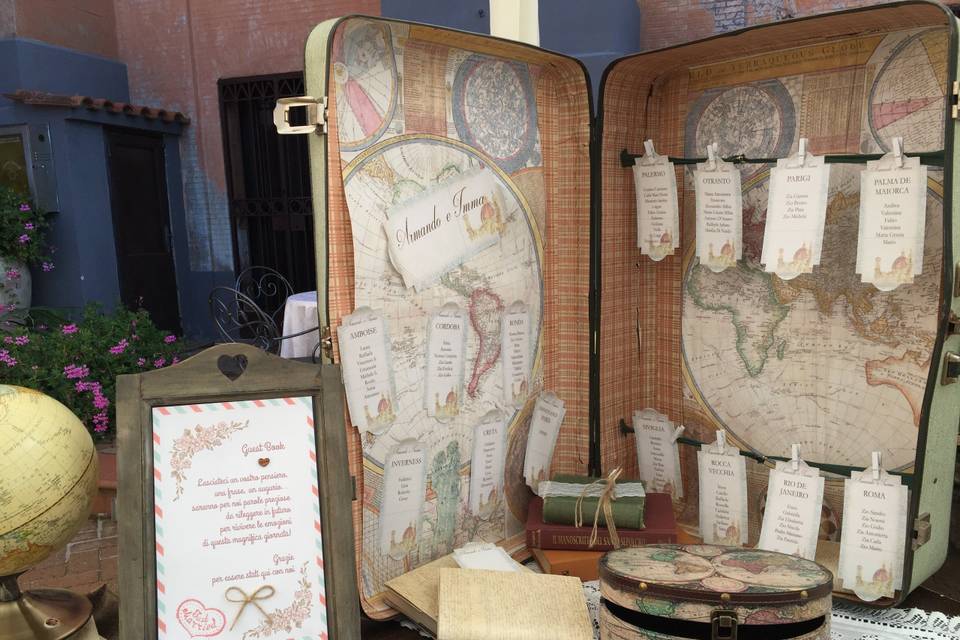 Tableau mariage stile viaggio