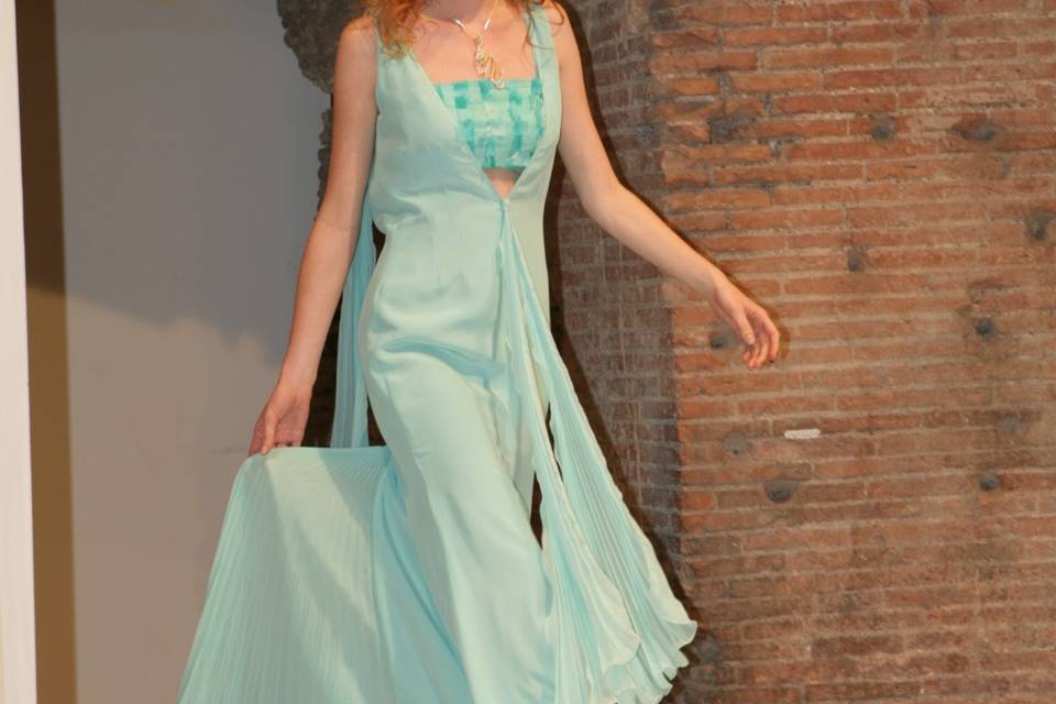 Abito crepe de chine pura seta