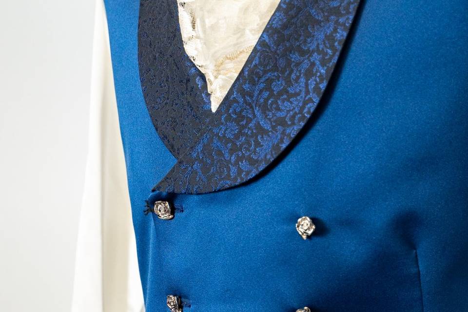 Gilet doppiopetto blu