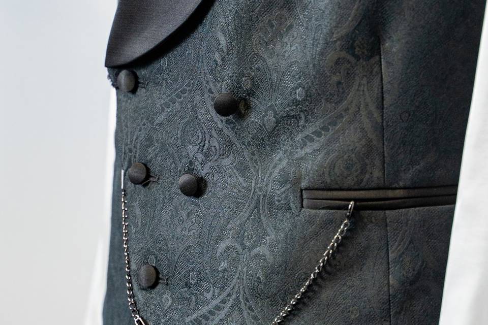 Gilet grigio strutturato
