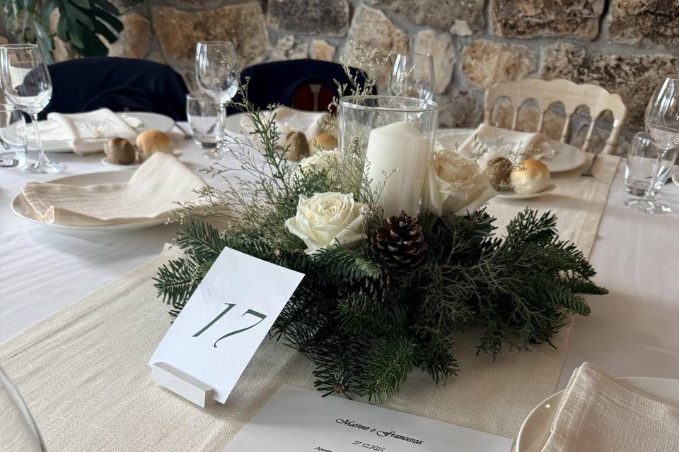 Menù e numero del tavolo