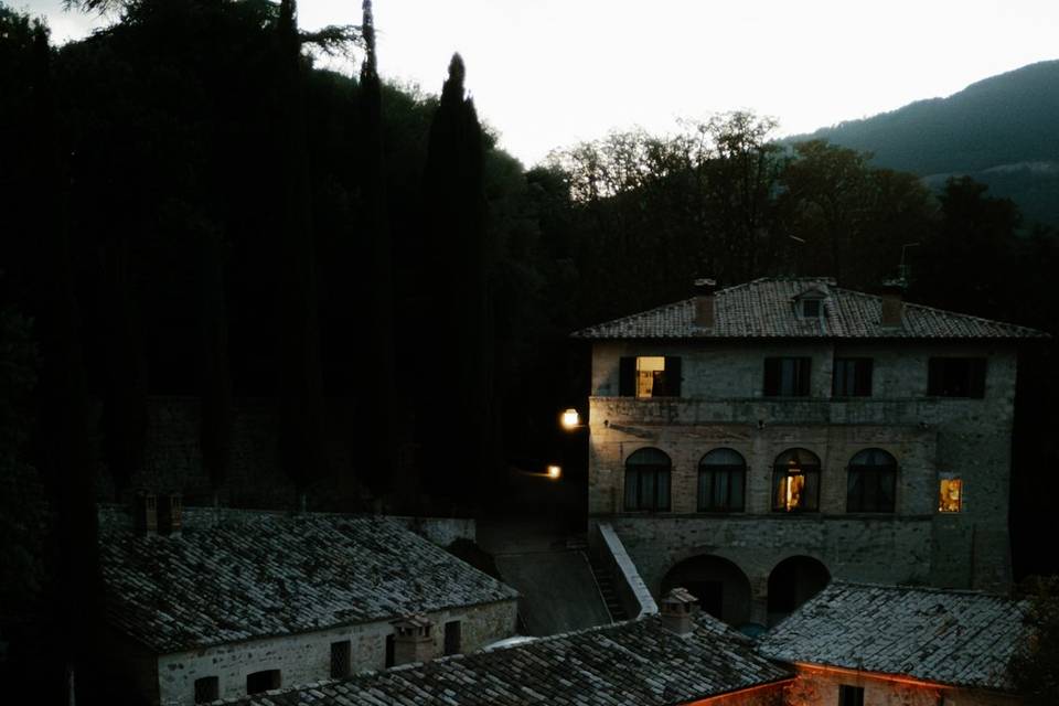 Veduta del Borgo notturna