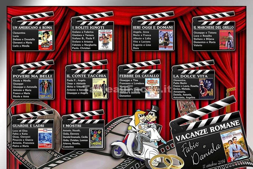 Tableau mariage cinema