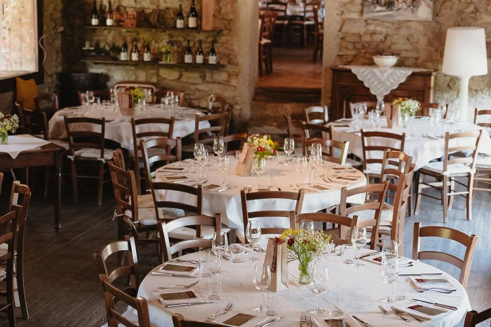 L'allestimento dei tavoli