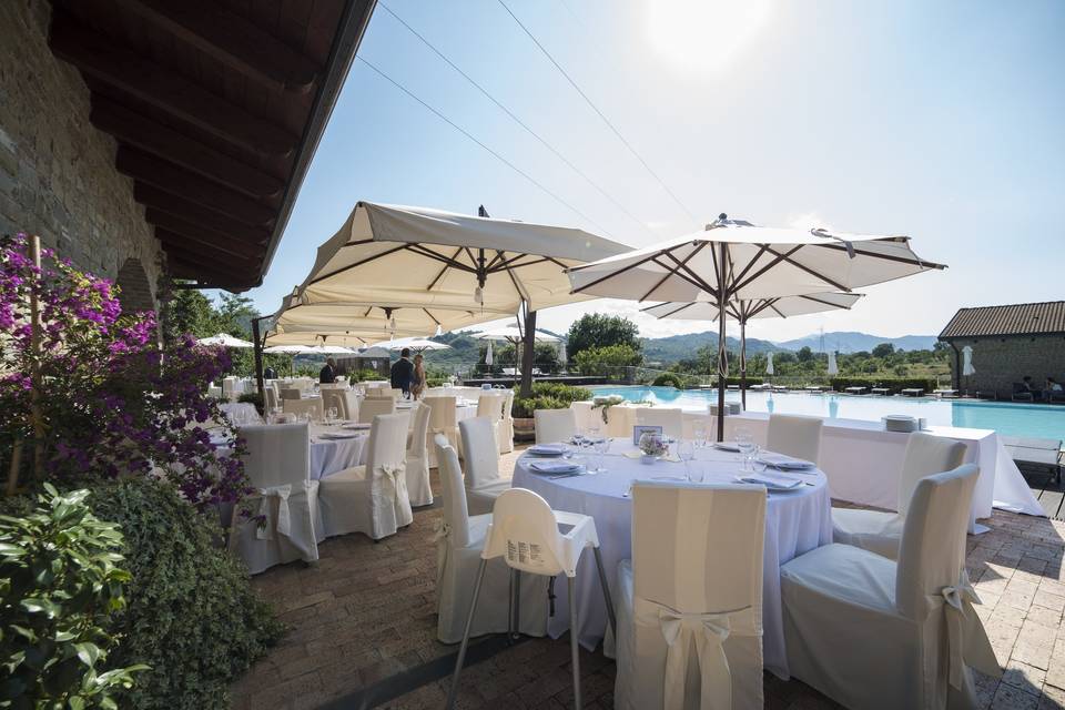 Matrimonio a bordo piscina