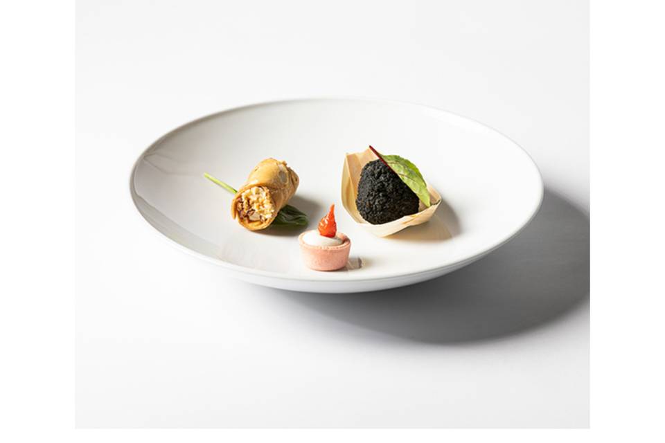 Aperitivo di benvenuto servito