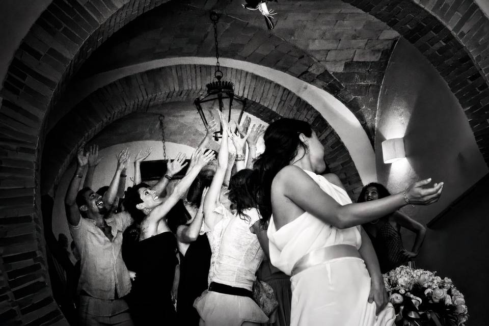 Lancio del bouquet