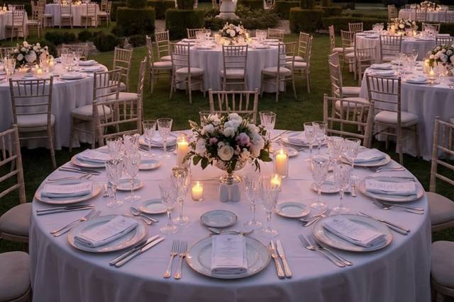 Cena in giardino iitaliano