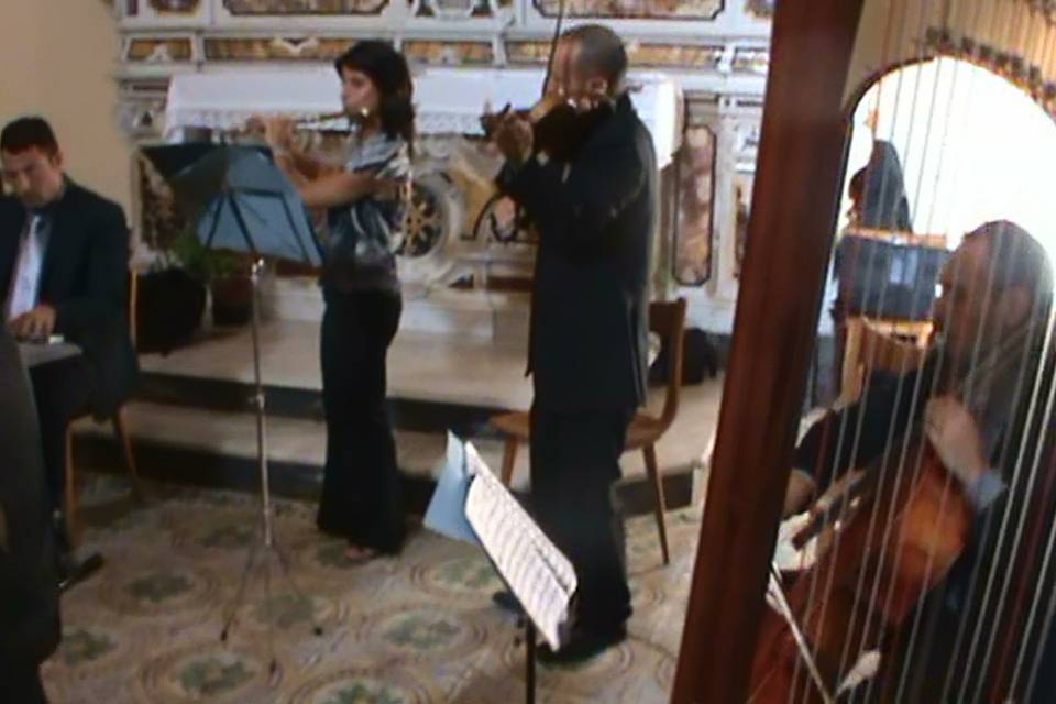 Organo, arpa, violino, violoncello, flauto, tenore e soprano