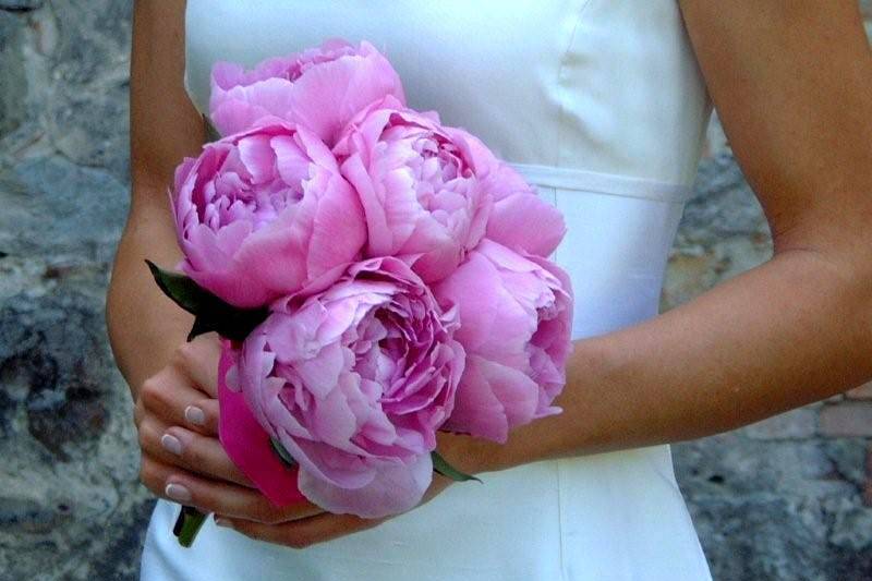 Bouquet sposa con peonie