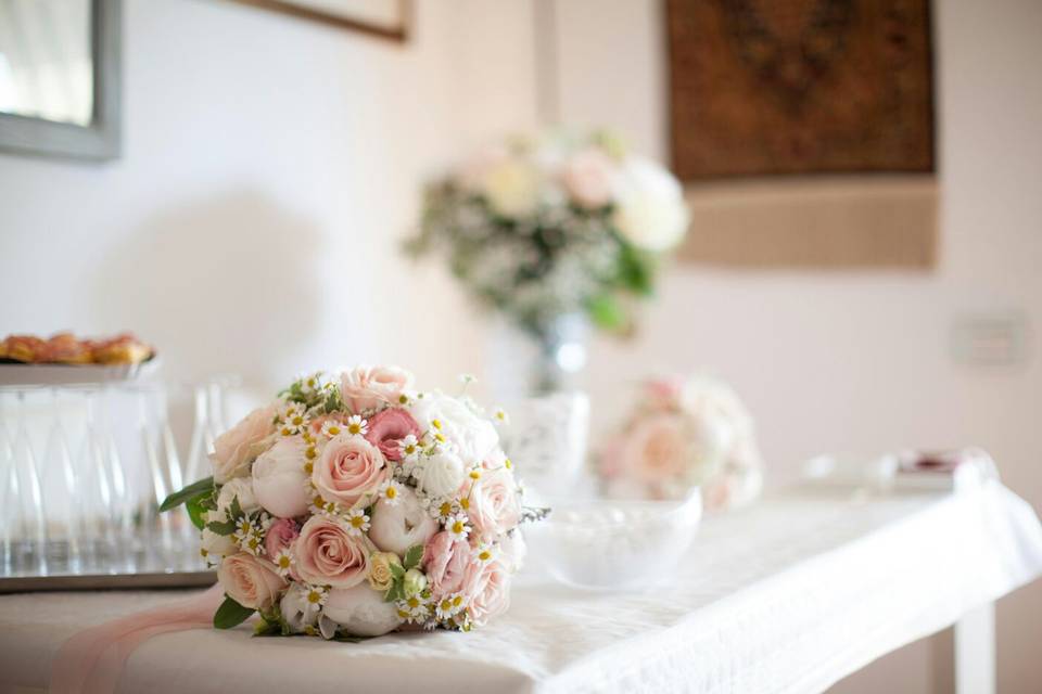 Bouquet peonie e rose