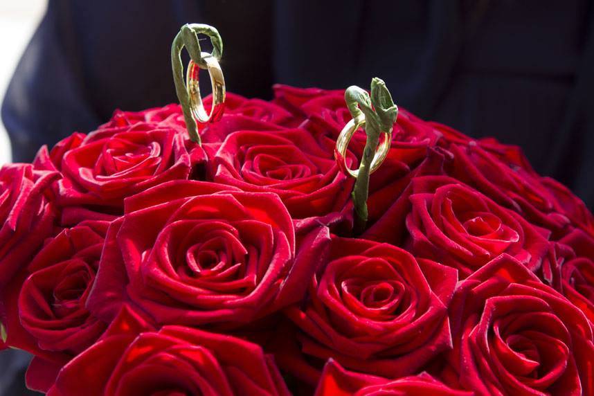 Portafedi rose rosse