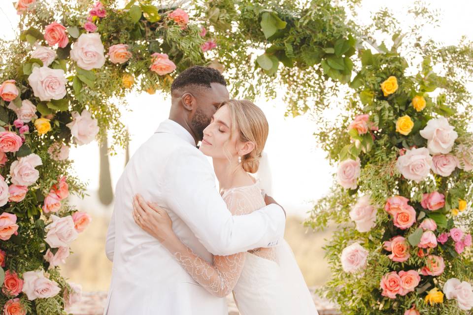 Bride and Groom in Villa