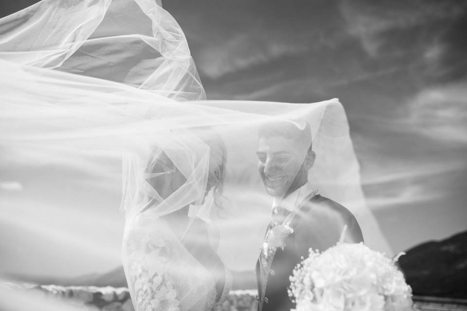 Bride and groom portrait