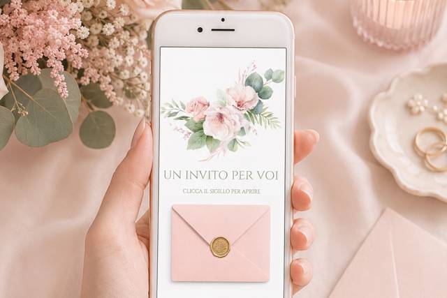 Partecipazione romantic pink