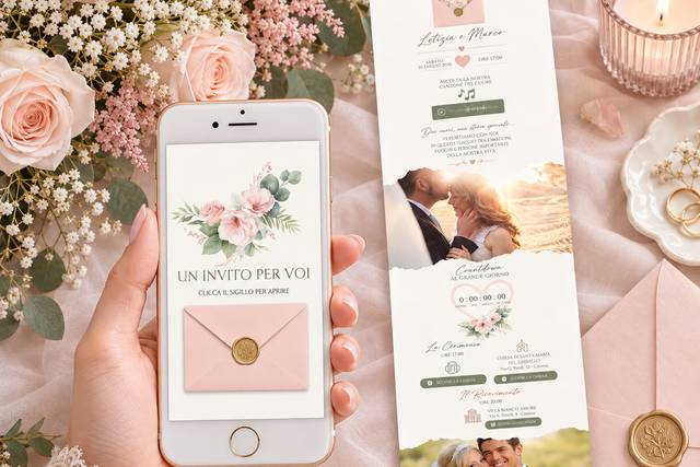 Partecipazione Romantic Pink