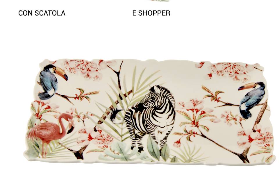 VASSOIO DECORO ESOTICO
