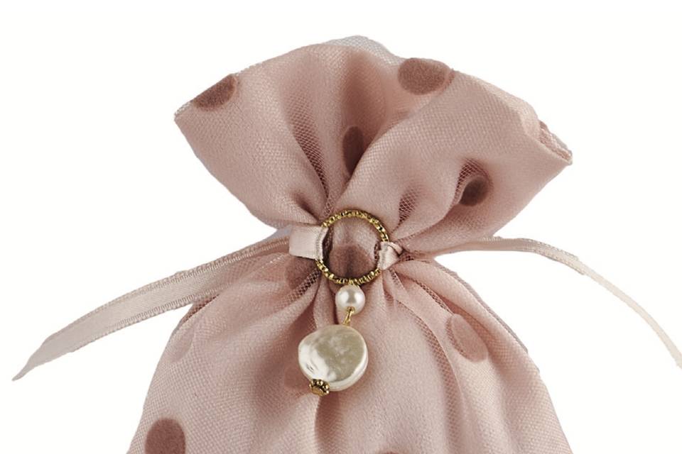 Portaconfetti a i tulle pois