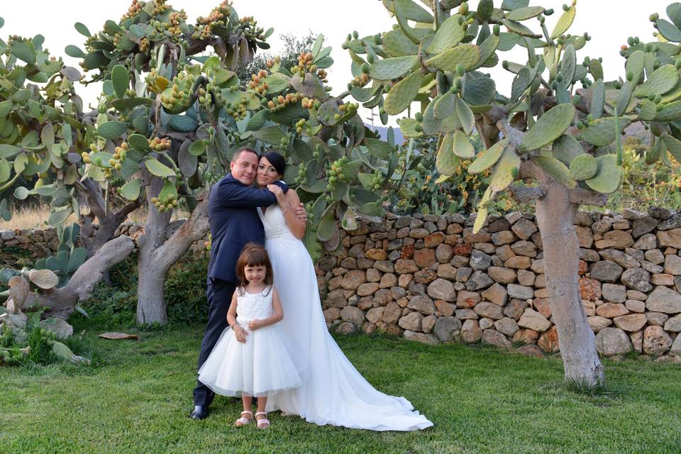 Lucilla con mamma e papà