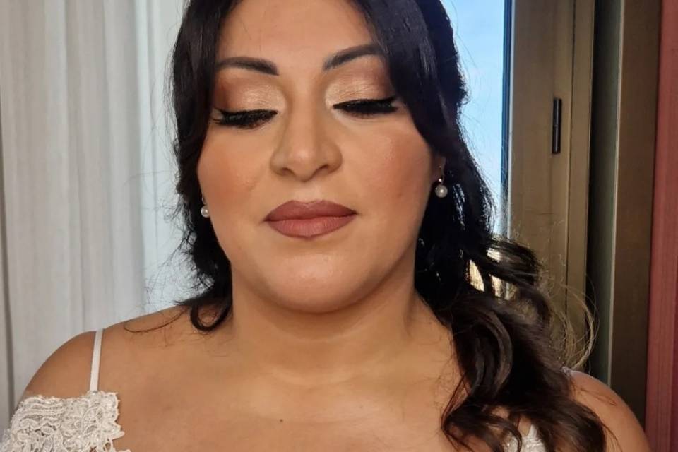 Makeup up bride