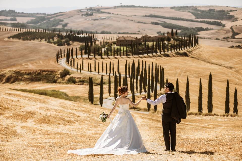 Matrimonio in Val d'Orcia