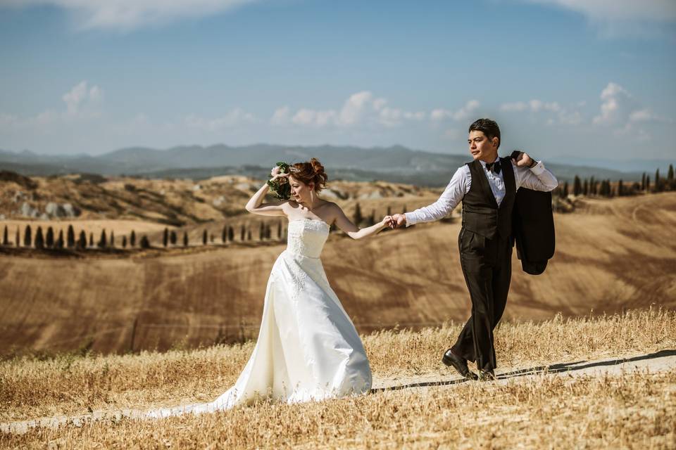 Matrimonio in Val d'Orcia