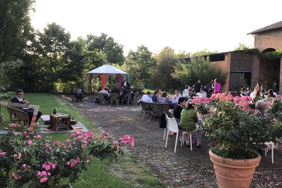 Allestimento cena giardino