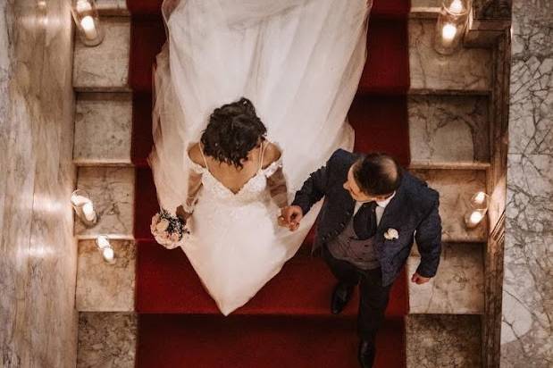 Allestimento scalinata