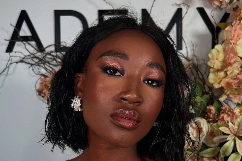 Dark beauty bridal look