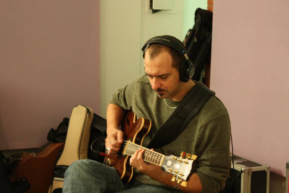 Chitarra in studio