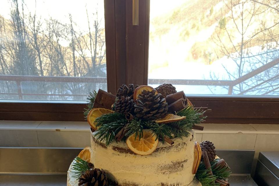 Nude winter cake