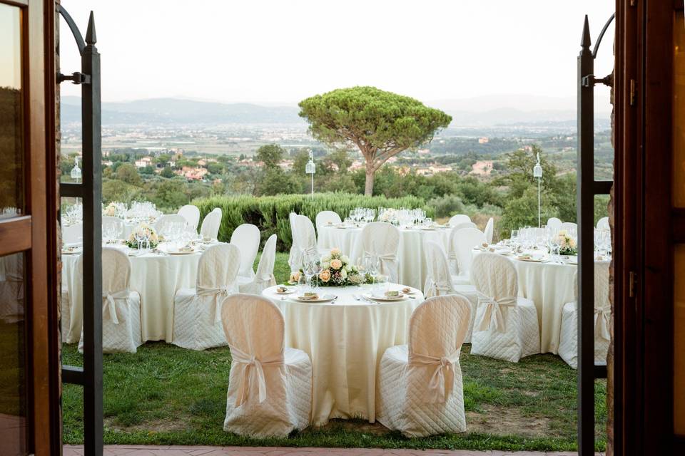 La cena all'esterno