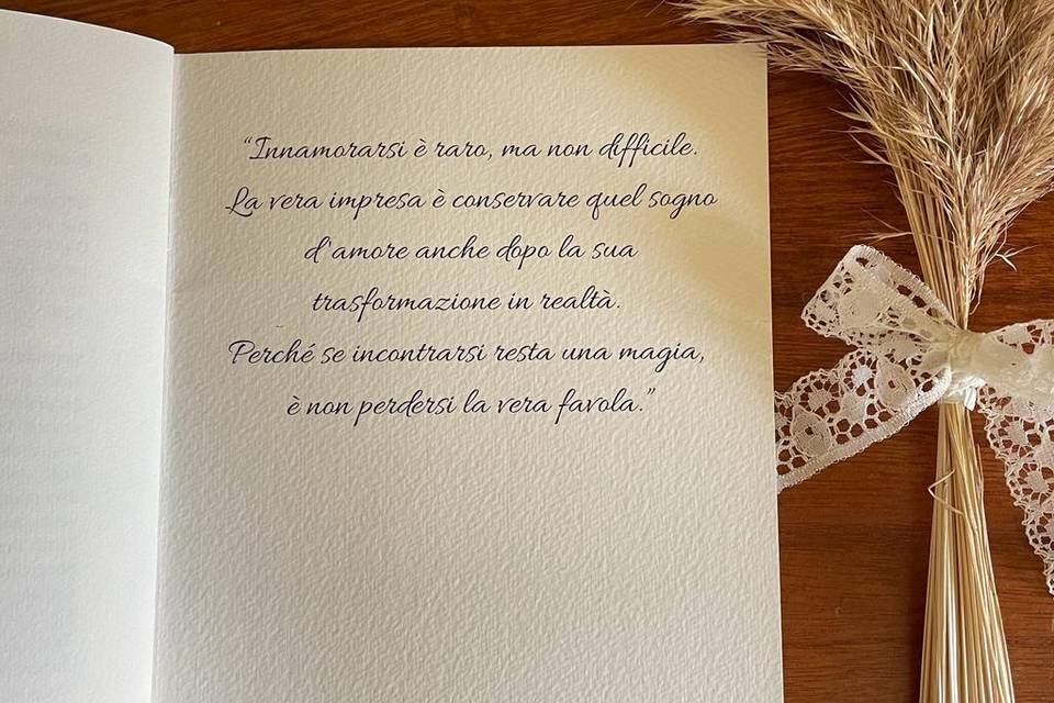 Frase nel libretto messa