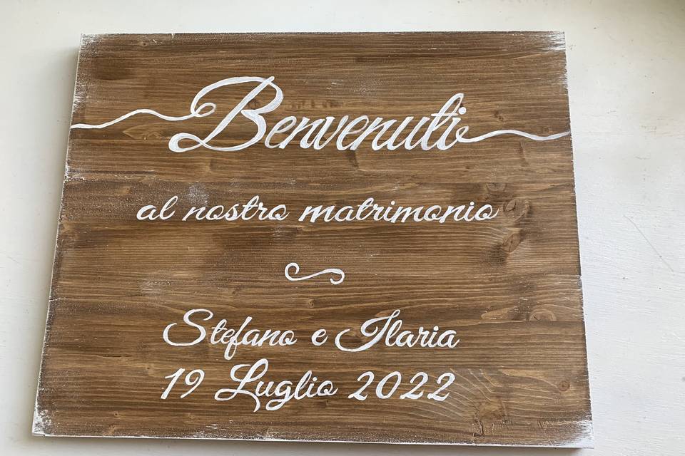 Cartello Benvenuti matrimonio