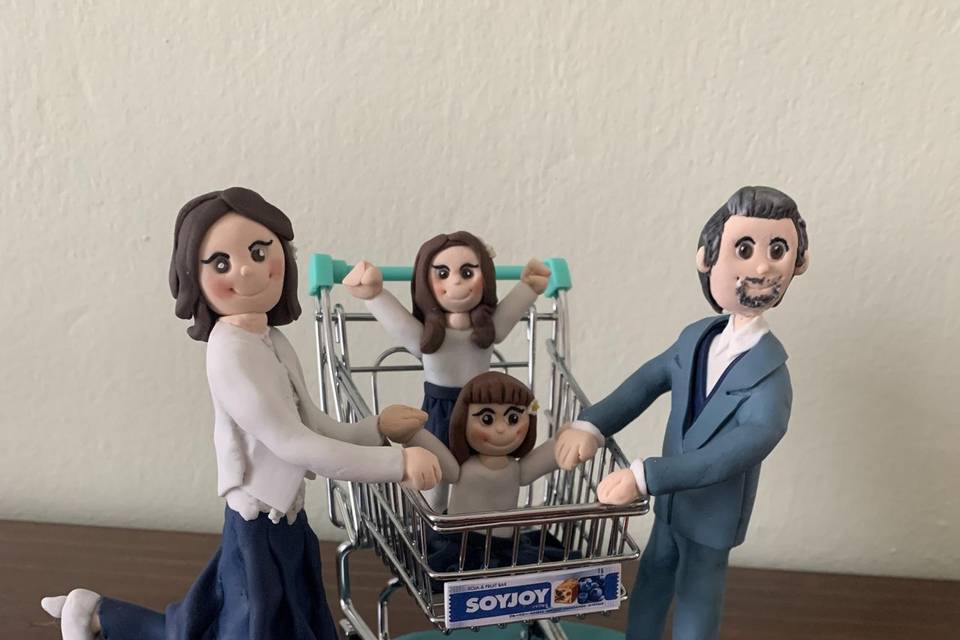 Cake topper famiglia