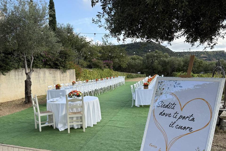 tavoli per cena sotto le stell