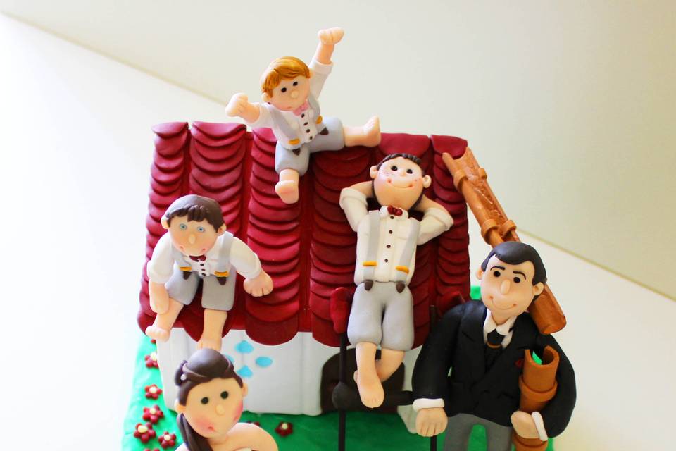 Cake topper famiglia