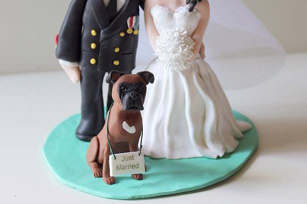 Cake topper con cane