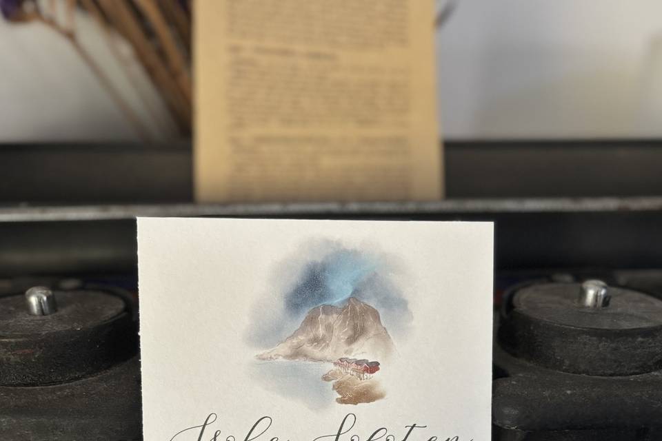 Card tableau acquerello