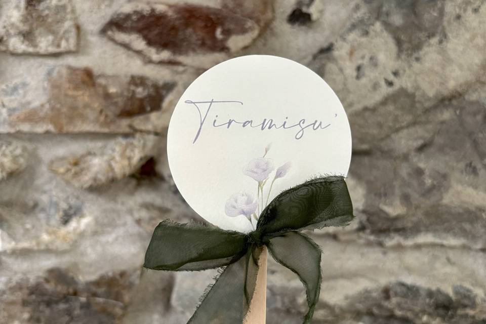 Tag confettata con stecco