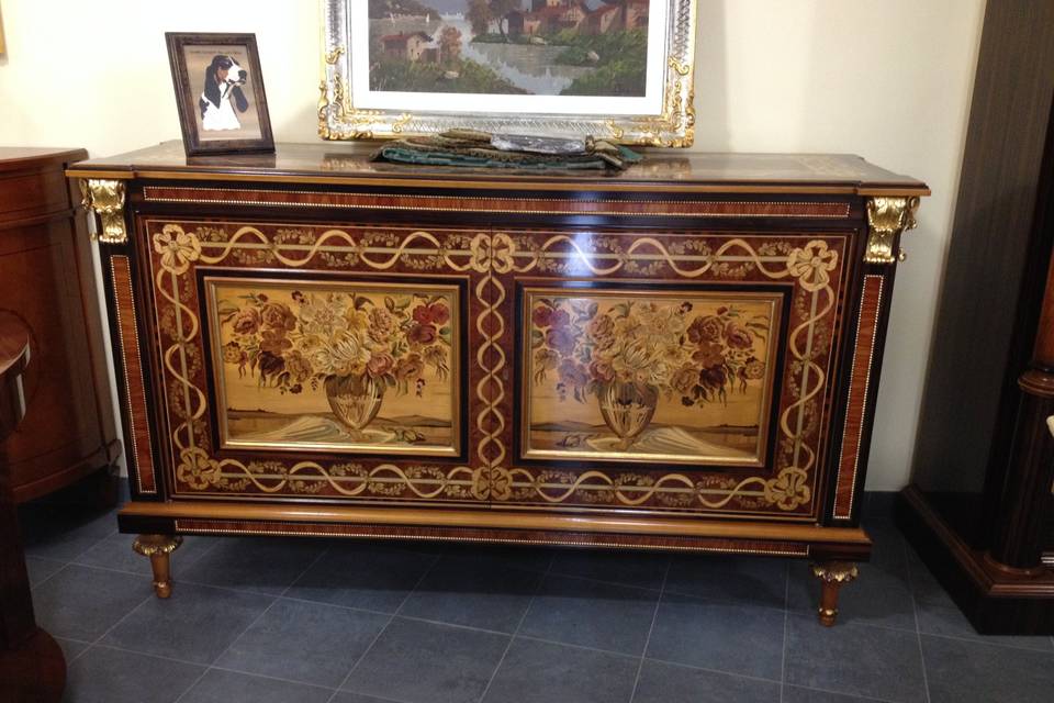 Credenza intarsi madreperla