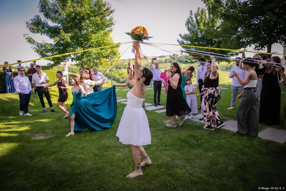 Lancio del bouquet