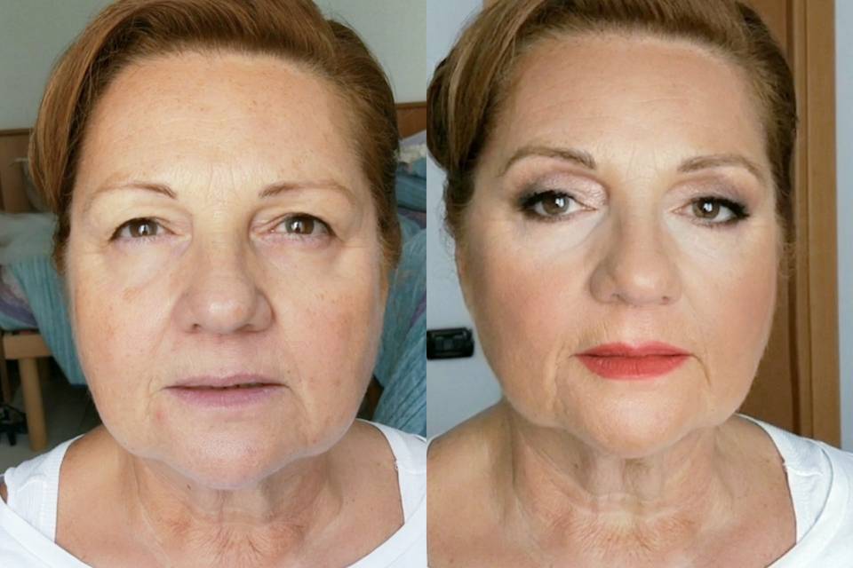 Before/ after bride's mum