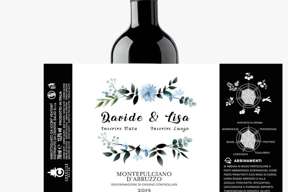 Bottiglia di vino Personalizzata Matrimonio – Creative Salad