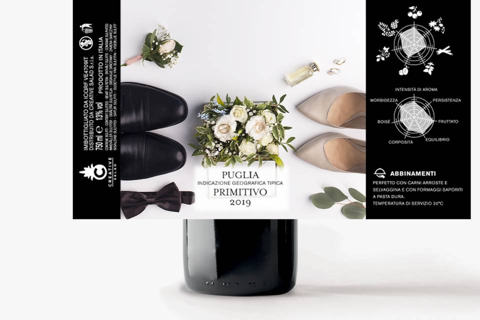 Bottiglia di vino Personalizzata Matrimonio – Creative Salad