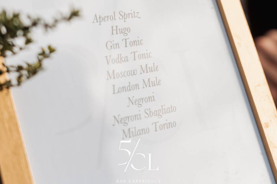 Drink List dedicata